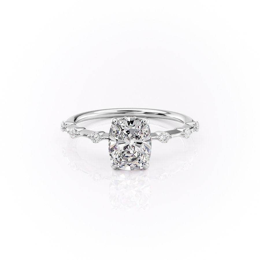 2 CT Cushion Cut Moissanite Engagement Ring