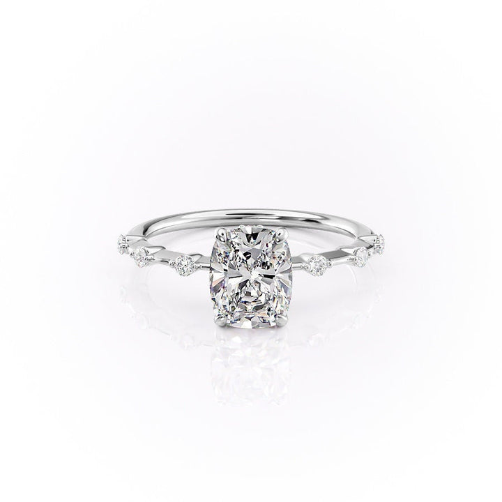 2 CT Cushion Cut Moissanite Engagement Ring