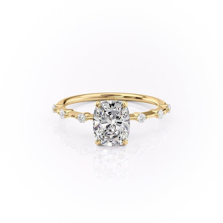 2.0CT Elongated Cushion Cut Moissanite Solitaire Engagement Ring