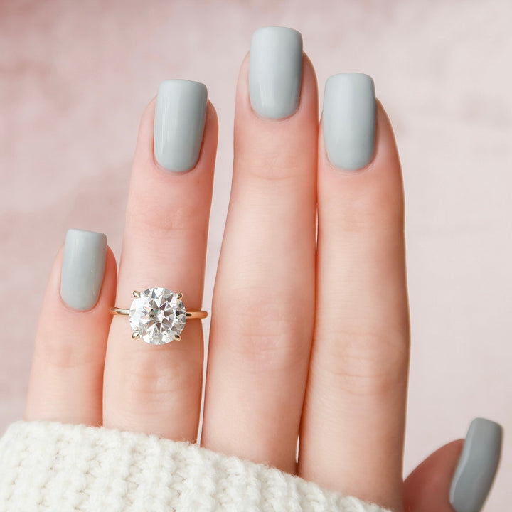 5 CT Round cut Moissanite Engagement Ring