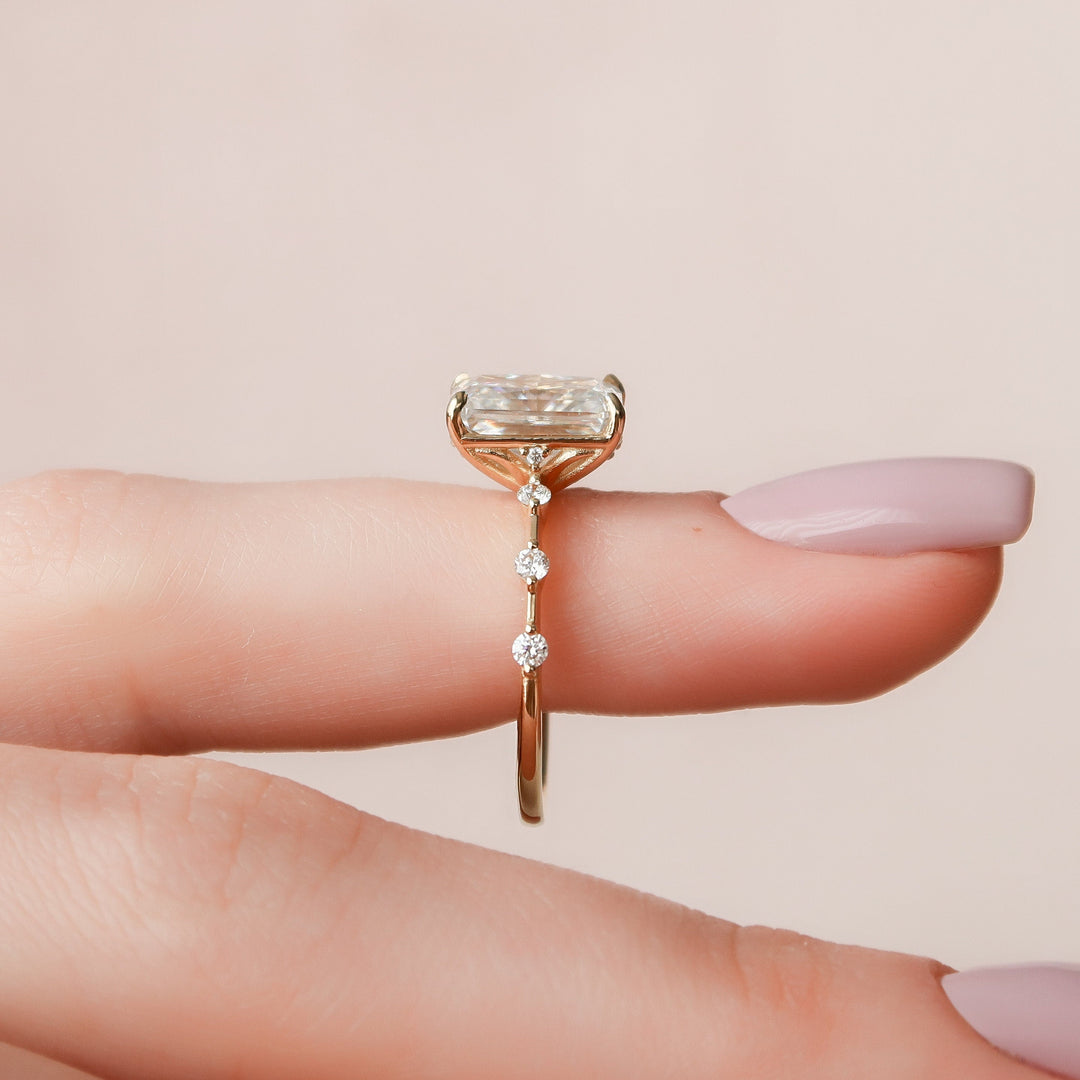 3.50 CT Radiant Cut Moissanite Engagement Ring