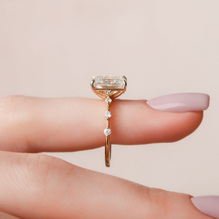 3.50 CT Radiant Cut Moissanite Engagement Ring