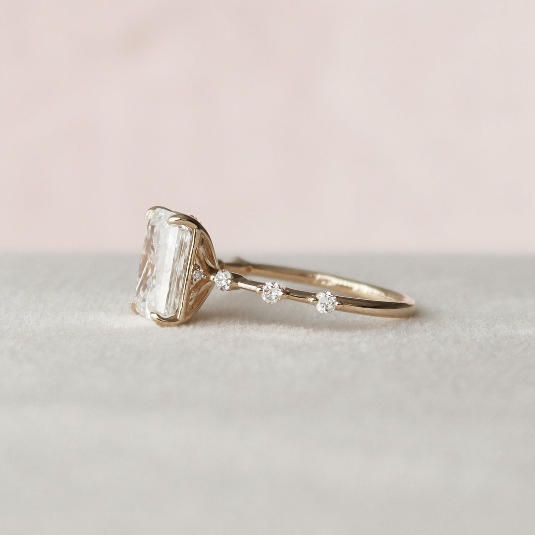 3.50 CT Radiant Cut Moissanite Engagement Ring