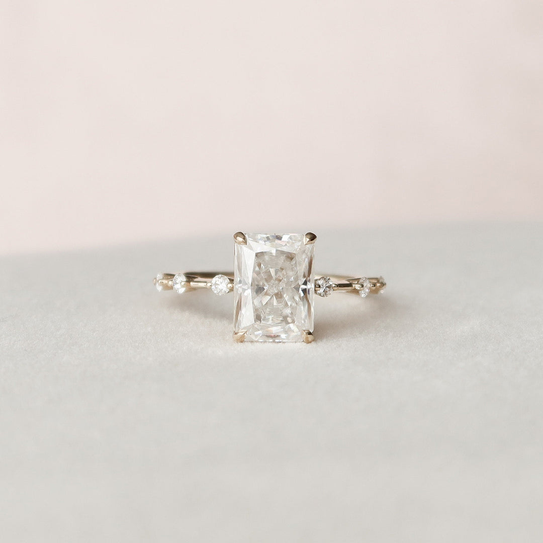 3.50 CT Radiant Cut Moissanite Engagement Ring