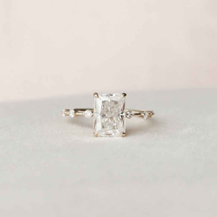 3.50 CT Radiant Cut Moissanite Engagement Ring