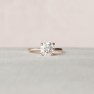 1.50 CT  Round Cut Solitaire Moissanite Engagement Ring