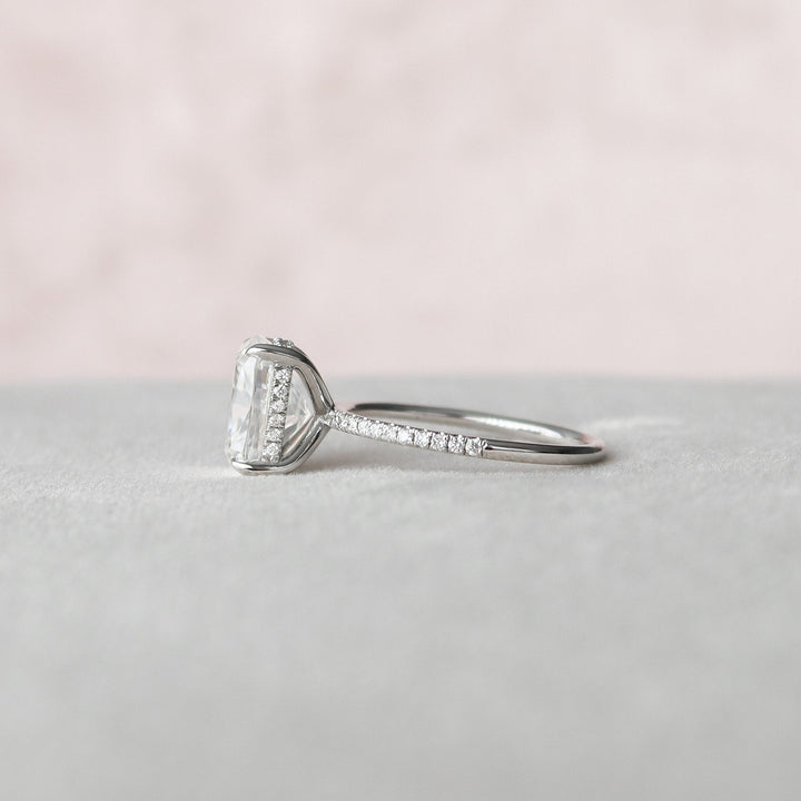 4 CT Cushion Cut Moissanite Engagement Ring