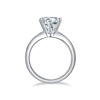 1.35ct Round Cut Solitaire Moissanite Diamond Engagement Ring