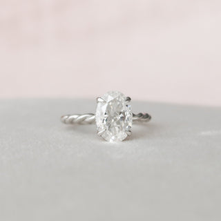 2 CT Oval cut Braided Moissanite Engagement Ring