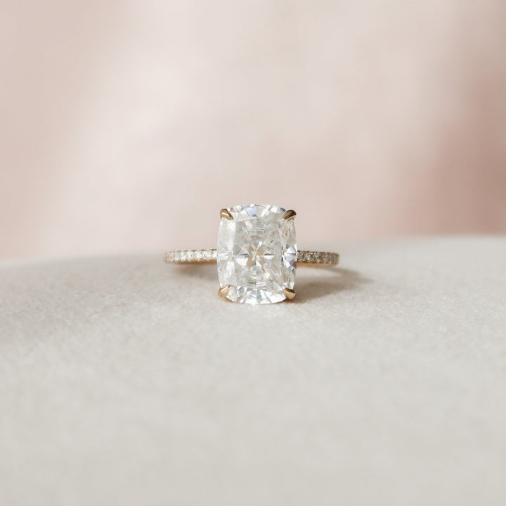 4 CT Cushion Cut Moissanite Engagement Ring