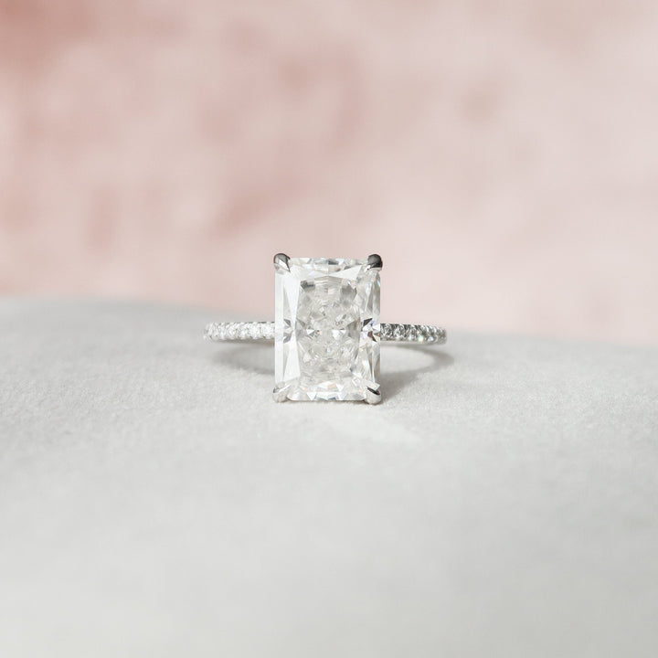 4.5 СT Radiant Cut Moissanite Engagement Ring