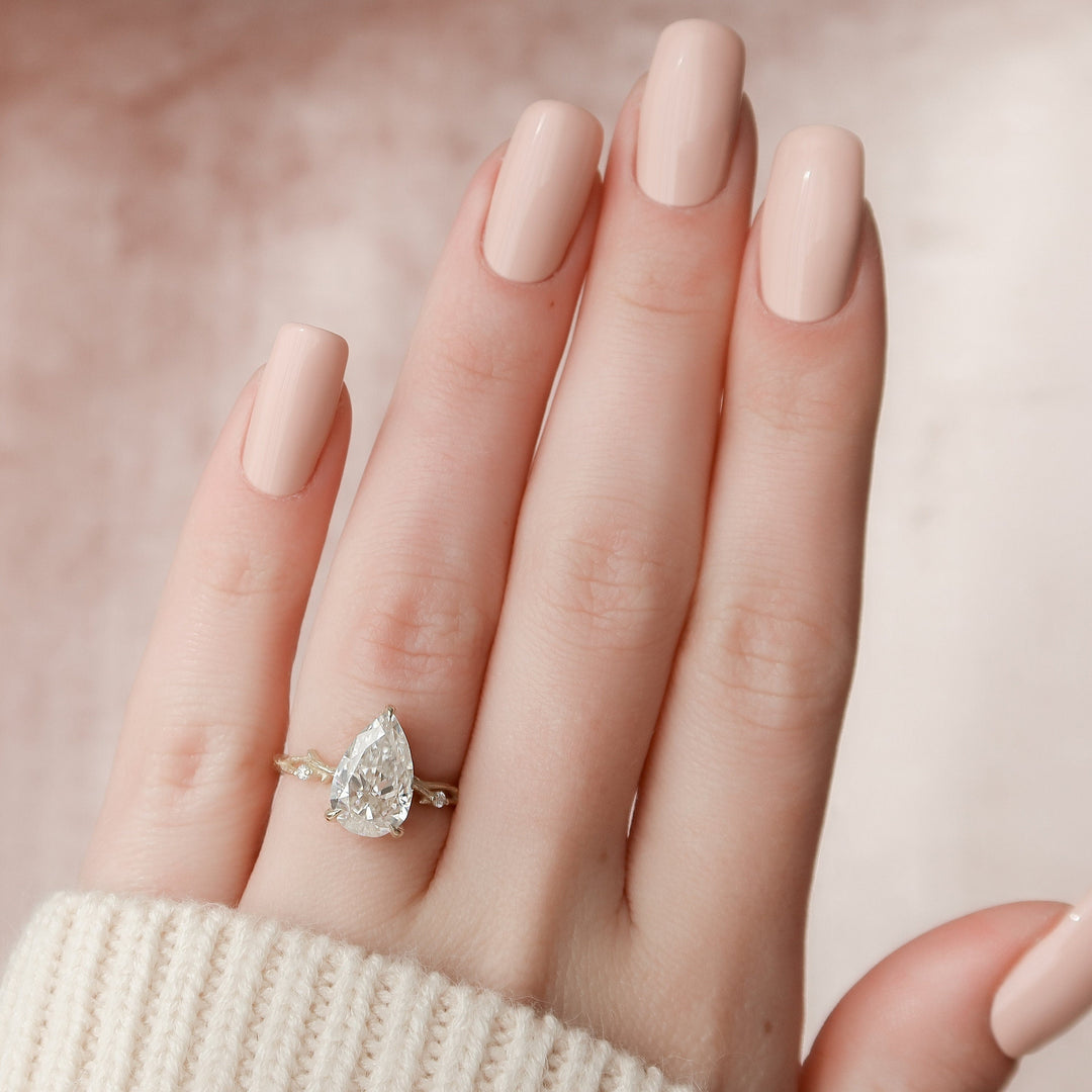 2.5 CT Pear Shaped Nature Inspired Twig Engagement Ring