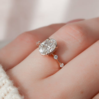 1.50CT Oval Cut Solitaire Moissanite Engagement Ring