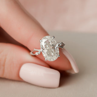 3.5 CT Oval Cut Nature Inspired Branch Moissanite Wedding Ring