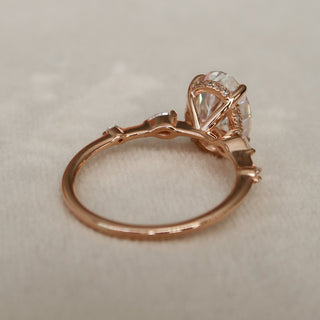 2 CT Oval Cut with Three Stones Moissanite Engagement Ring
