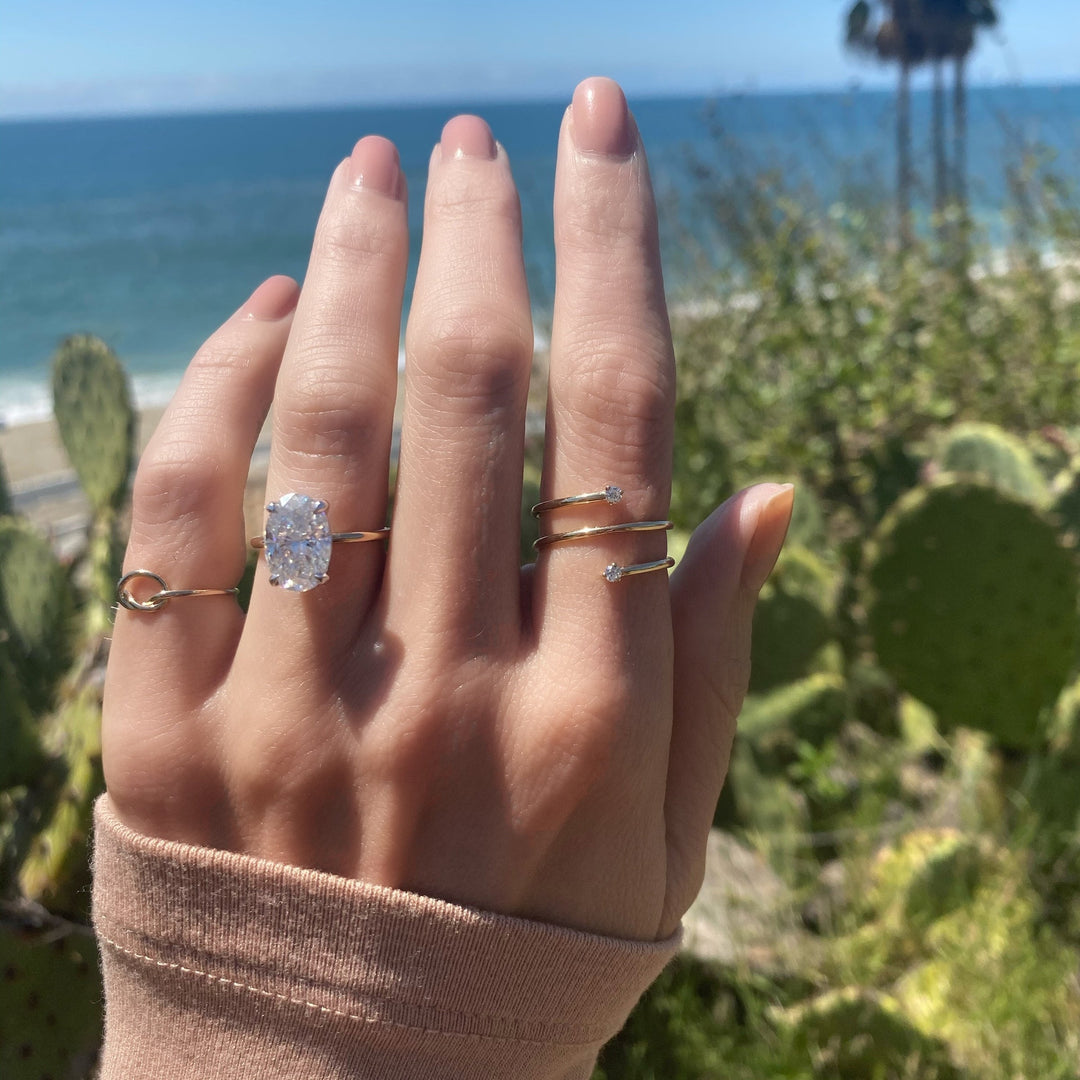 4.70CT Oval Diamond Solitaire Moissanite Engagement Ring