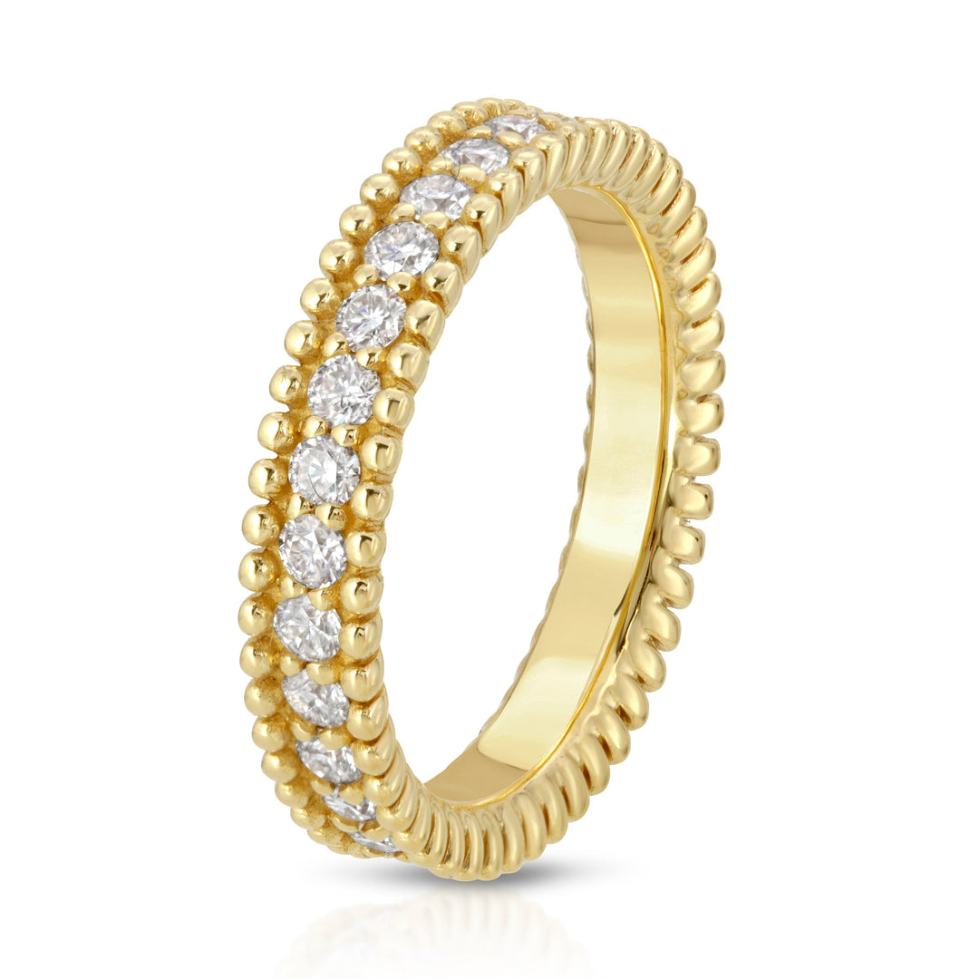 4mm Round Brilliant Diamond Moissanite Wedding Ring