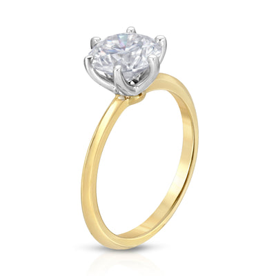 2.0CT Round Brilliant Diamond Solitaire Moissanite Engagement Ring