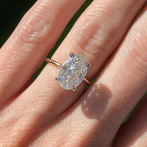 4.70CT Oval Diamond Solitaire Moissanite Engagement Ring