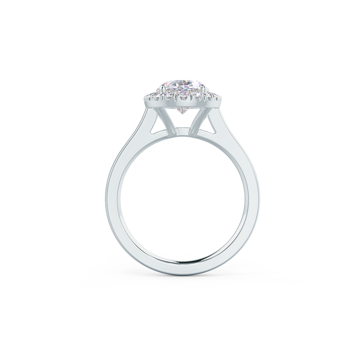 2.0CT Oval Cut Moissanite Halo Diamond Engagement Ring