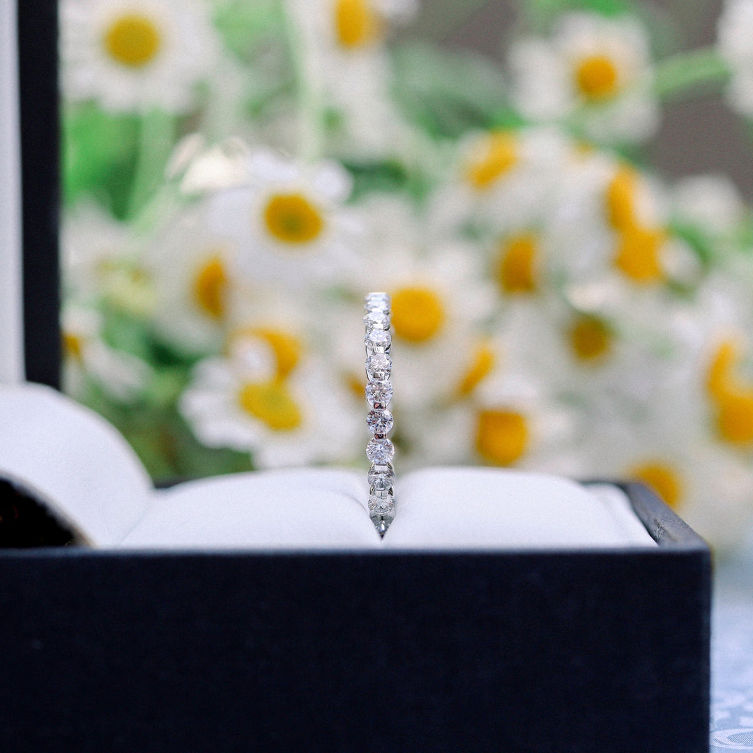 Round Brilliant Cut 1.5mm Full Eternity Wedding Band