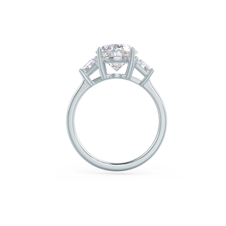 3.5CT Oval Cut Moissanite Trapezoid Diamond Engagement Ring