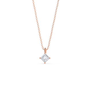 Princess Cut Solitaire Moissanite Diamond Layering Necklace